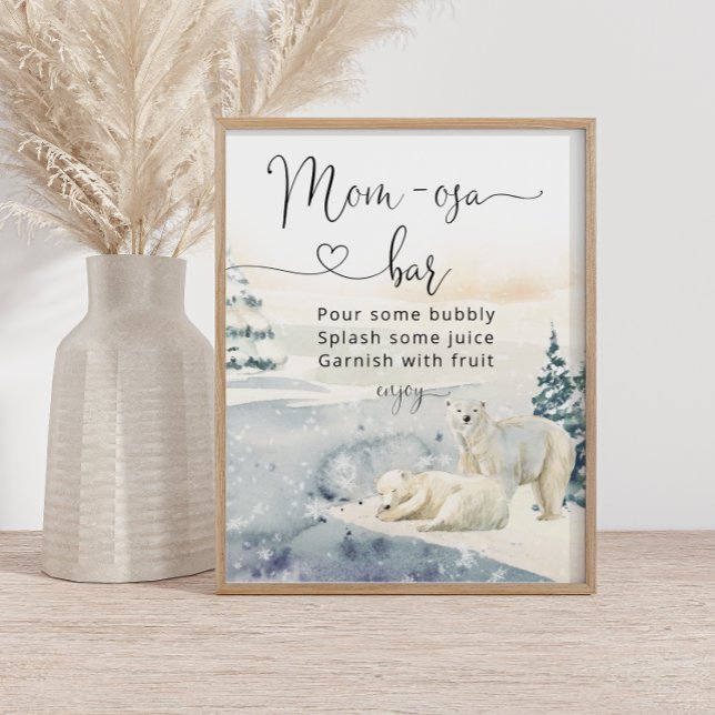 Polar Urso Mãe-Osa Poster Bar (Criador carregado)