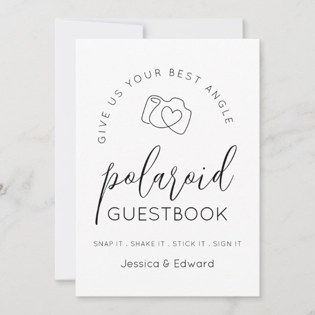 Polaroid Guestbook - Melhor Ângulo Branco Preto Mo (Frente)