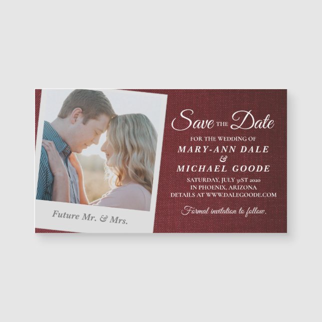 Polaroide Elegante - Snapshot Salvar a Data (Frente)