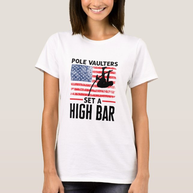 Pole Vaulters Definir um jumper de cofre de polo d (Frente)