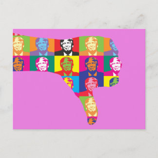 Polegar para Baixo no Cartão Postal de Trump