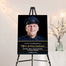 Police Retirement Blue Line Flag Photo Welcome