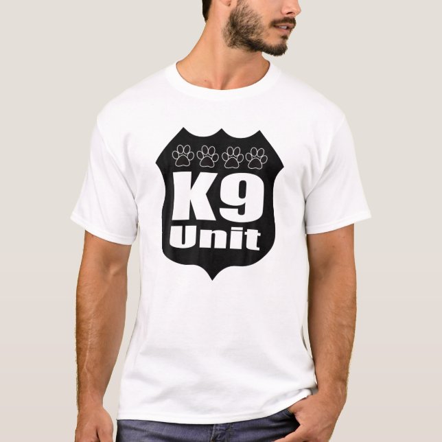 Polícia de Camisa Divisão de Cachorros Crachá ou e (Frente)