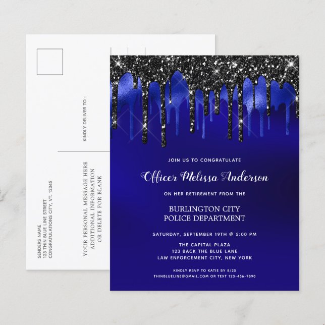 Polícia Elegante da Polícia de Orçamento (Frente/Verso)