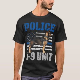 Polícia K9 Camisa Unitária Thirt Blue Line Officer