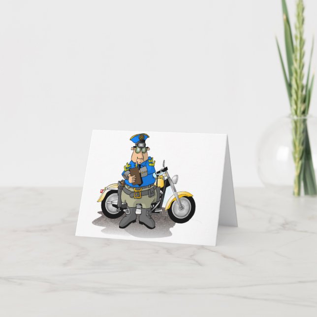 Policial Escrevendo Cartões De Nota De Bilhete (Frente)