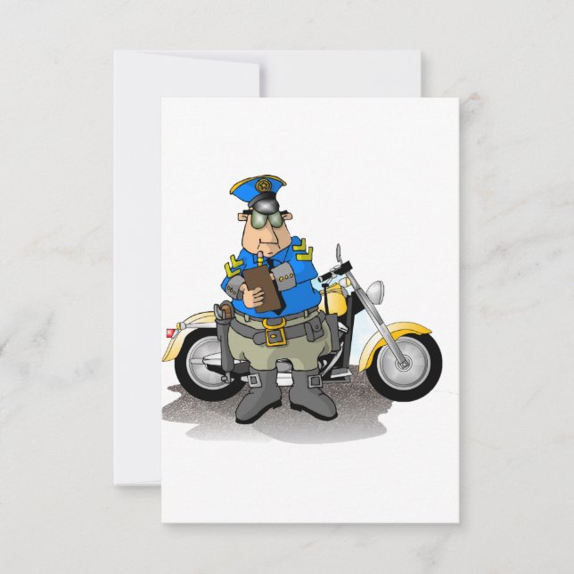 Policial Escrevendo Convites De Bilhetes (Frente)