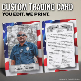 Policial Personalizado Comercial Cartões de Bandei