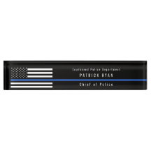 Policial Thin Blue Line - Bandeira Americana Monog