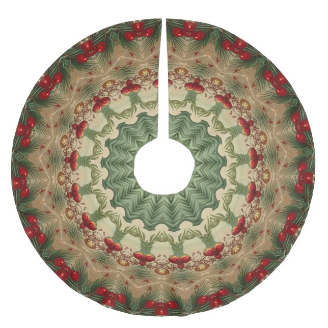 Poliéster Saia Decorativa para Árvore de Natal (Frente)