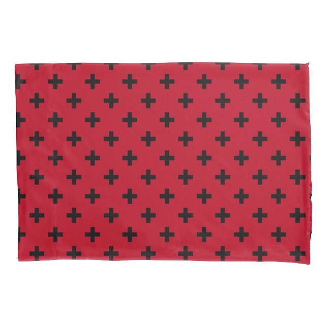Polka preto cruza em vermelho (Frente)