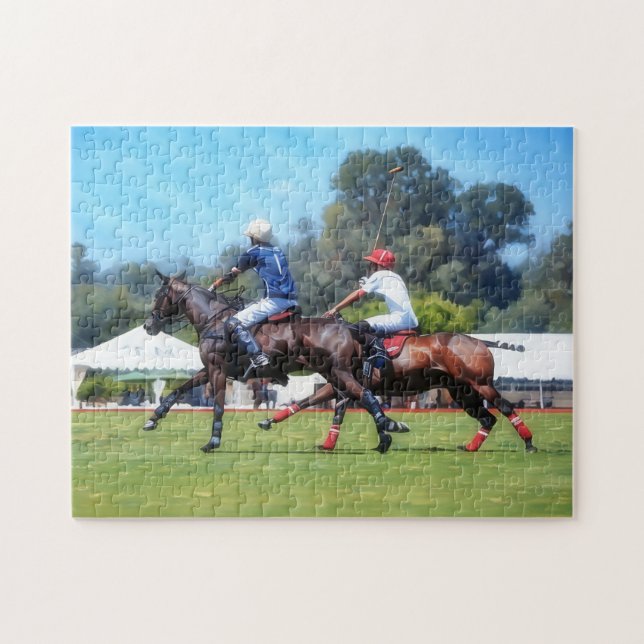 Polo Art Horses Sports Quebra-cabeça (Horizontal)