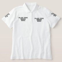 Polo de mulheres bordadas personalizáveis