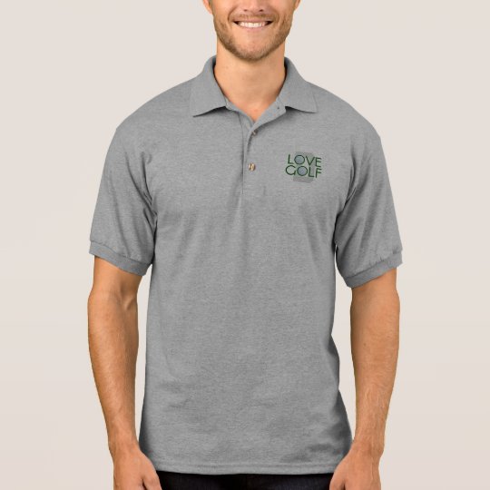 Pólo Golfing do monograma do golfe do amor do pai T-shirt Polo