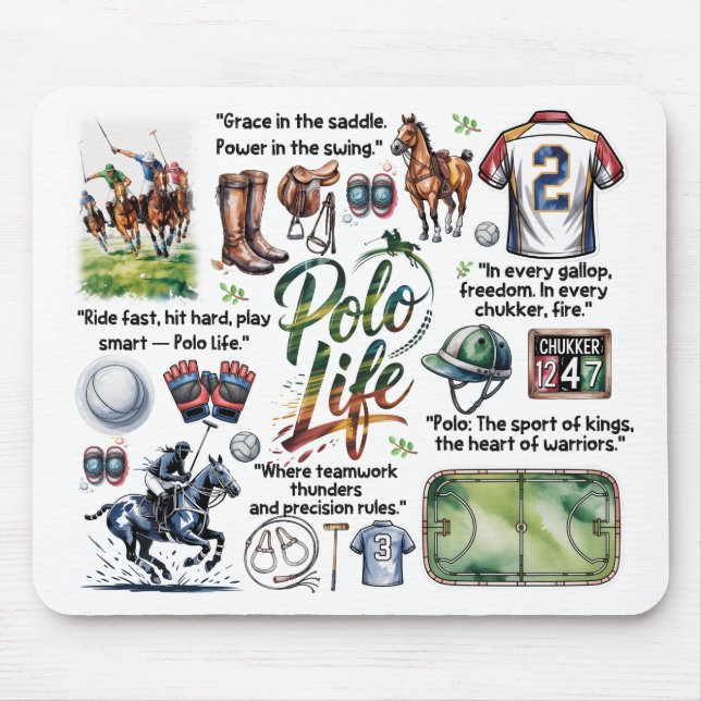 Polo Life Illustrated Mousepad (Frente)