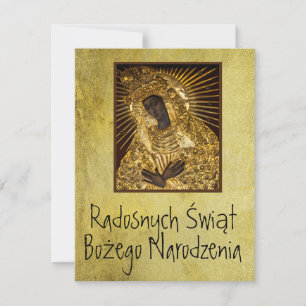 Polonês Wesołych Świąt Merry Christmas Virgem Mary