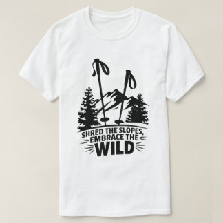 Polos de Esqui de Montanha Gráfico de Natureza Sel