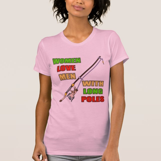 Pólos longos que pescam t-shirt e presentes (Frente)