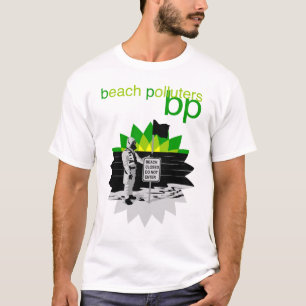 poluidores da praia do t-shirt do bp