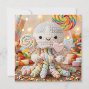 Polvo de Crochê Fofo Estética Candy Land