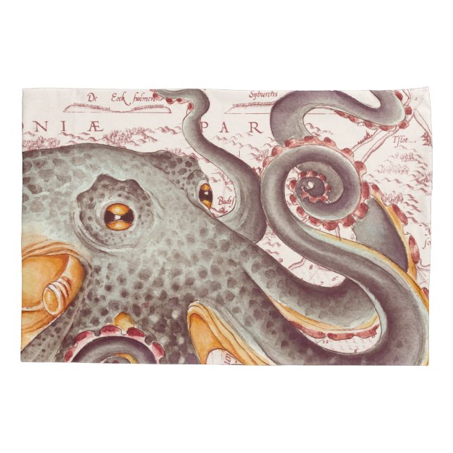 Polvo de tangerina Laranja Tentáculos Mapa de Vint (Verso)