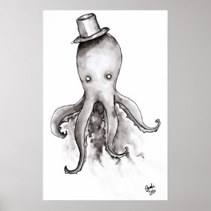 Polvo em um poster do chapéu