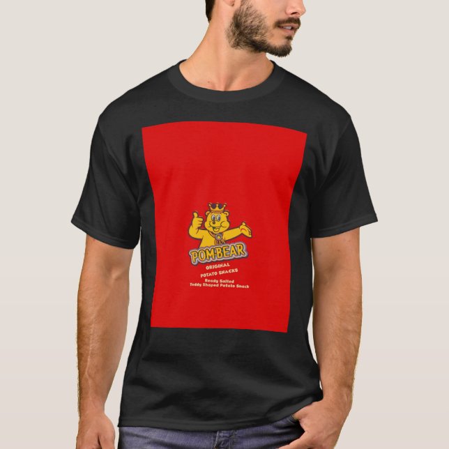 Pom Bear Potato Snacks design Graphic T-Shirt (Frente)