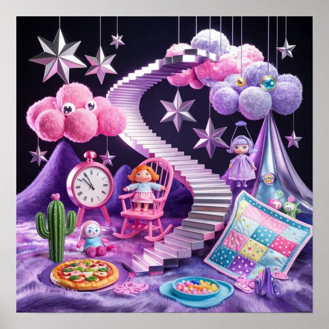 Pom Pom Clouds Dreamreal Poster (Frente)