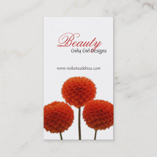 Pom vermelho bonito floresce cartões de visitas