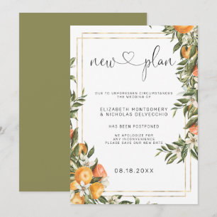 Pomar de Citros Anúncio de Casamento Adiado