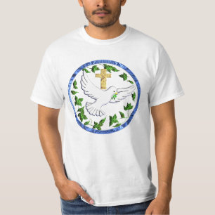 Pomba da camiseta masculina da Paz