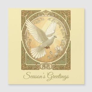 Pomba de Natal Estética Art Nouveau