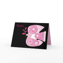 POMBA do MOSAICO de cartões de agradecimentos de