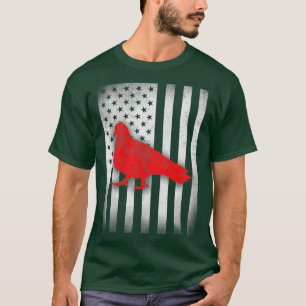 pombo Camisa Pássaro EUA Bandeira