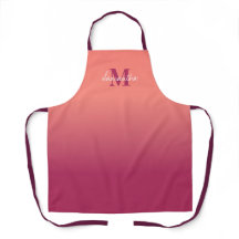 Pombo Cor-de-Rosa Bonito Com Nome Monograma Apron