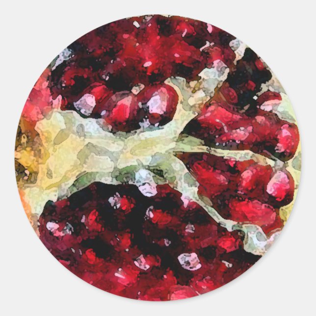 Pomegranate Watercolor - adesivo (Frente)