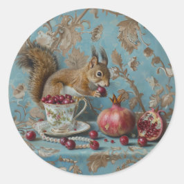 Pomegranato - Adesivos redondos para artigos de pa