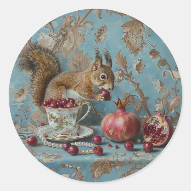 Pomegranato - Adesivos redondos para artigos de pa (Frente)