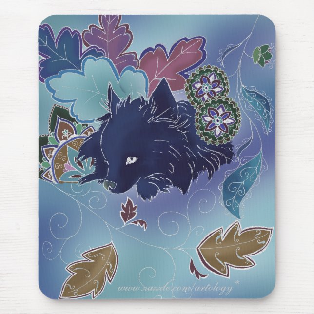 Pomeranian da meia-noite Mousepad (Frente)