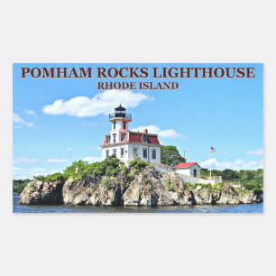 Pomham balança o farol, Rhode - etiquetas da ilha