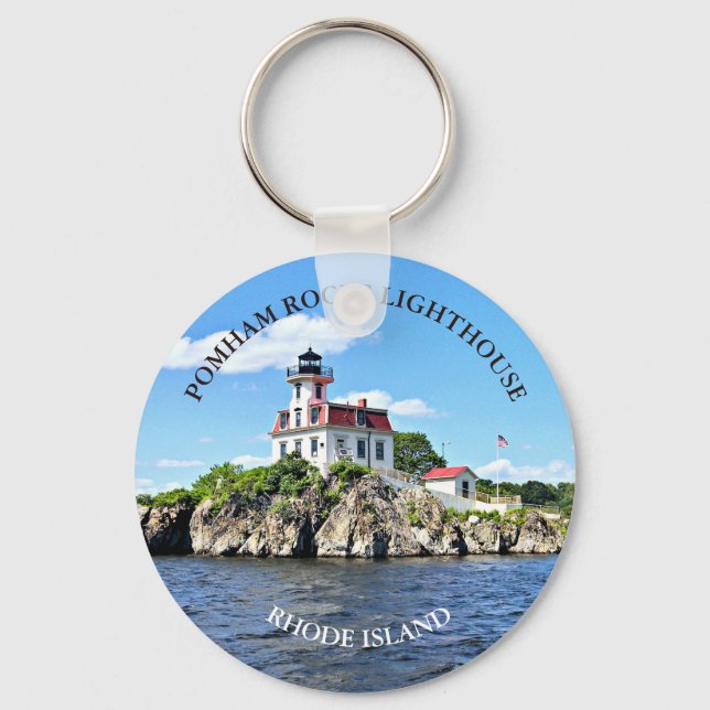 Pomham Rocks Lighthouse, Rhode Island Chaveiro (Frente)