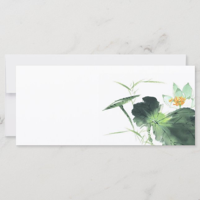 POND LOTUS PEACE l Pincel Chinês Pintura de Pincel (Frente)