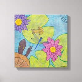 Pond Scene (preto) - Arte Canvas