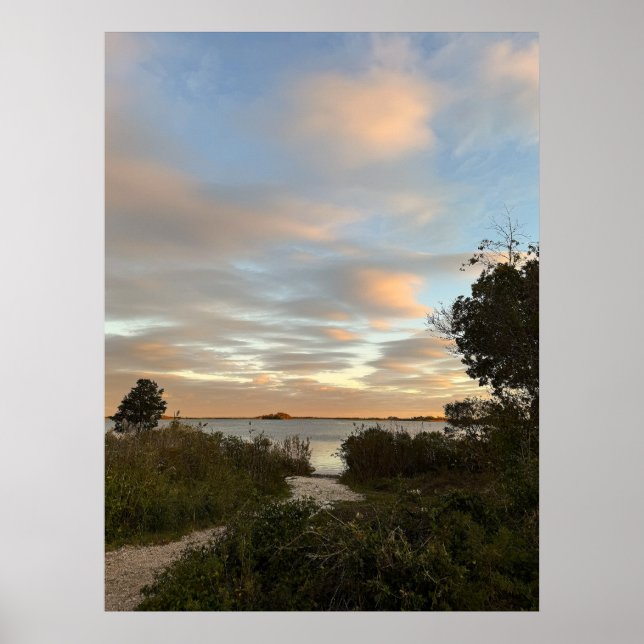 Pond Waterscape Sunset Photo Poster (Frente)