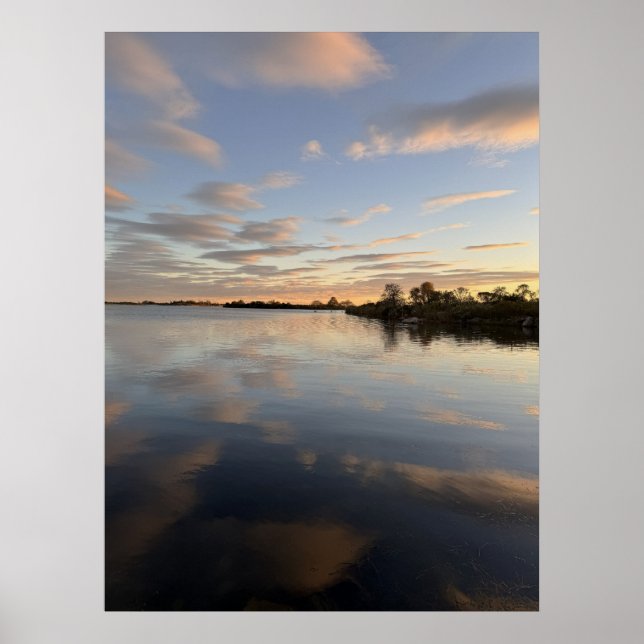 Pond Waterscape Sunset Photo Poster (Frente)