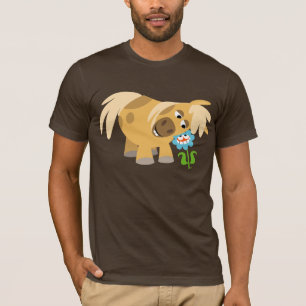 Pônei dos desenhos animados e t-shirt macios da
