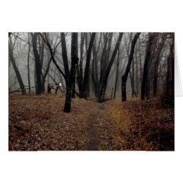 Pôneo Espírito num Cartão de Madeira Enrolado