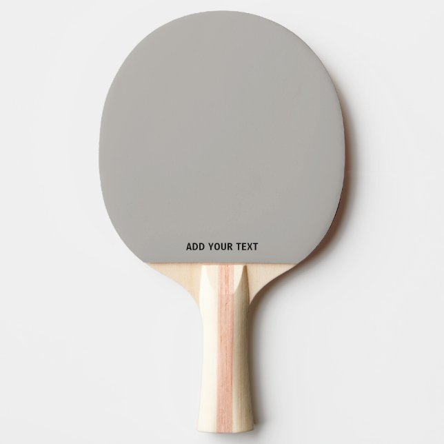 Pong Cinza-Bege Sofisticado na Moda - Raquete de Ping P (Frente)