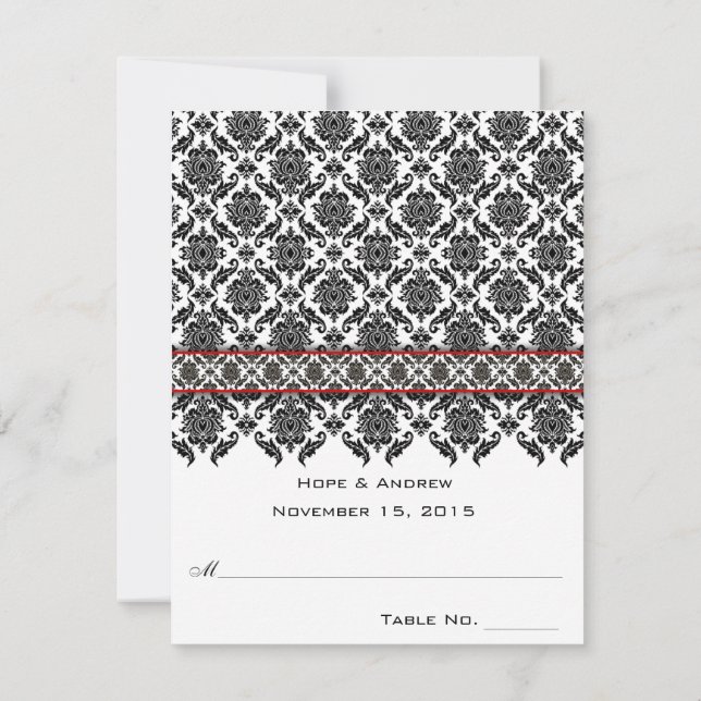 Ponha e Dobre Cartões de Casamento (Verso)