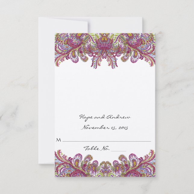 Ponha e Dobre Cartões de Casamento (Frente)